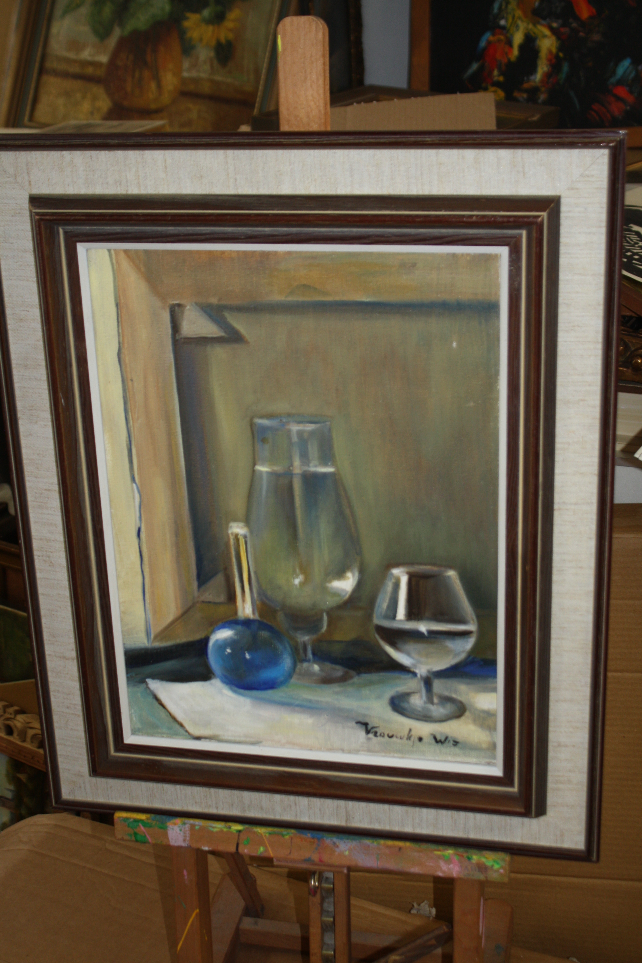 Niet of onleesbaar gesigneerd - stilleven met glas / fouwkje wit kopen? Bied vanaf 1!