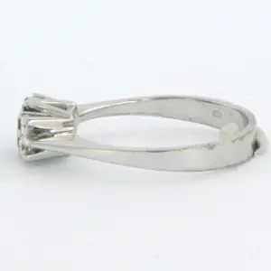 14k witgouden ring met saffier en briljant geslepen diamant tot. 0.20ct - rm18 kopen? Bied vanaf 330!