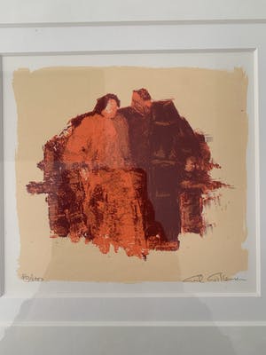 Wil Willemsen - Willemsen, Wil | 'Koppel', zeefdruk, 262/500, 40x42 cm inclusief lijst kopen? Bied vanaf 55!