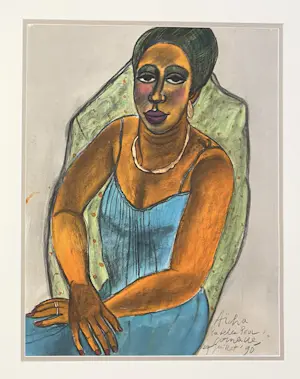 Corneille - Groot pastel en aquarel op papier, Aïcha, de mooie Peul, 1990 kopen? Bied vanaf 6000!