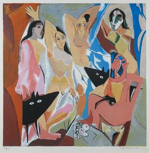 Peter Bastiaanssen - Zeefdruk, Yapping Picasso - Ingelijst kopen? Bied vanaf 80!