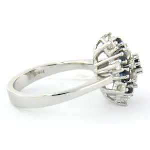 18k wit gouden ring met saffier en briljant geslepen diamant tot. 0,70ct kopen? Bied vanaf 1100!