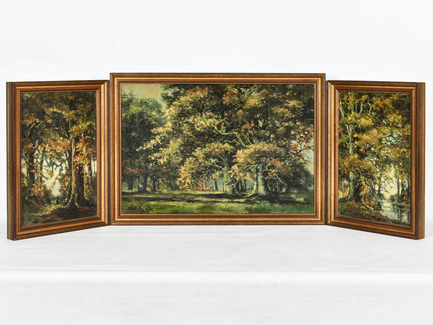 Hendrik Jan ten Cate - Drieluik - Bosgezichten verkocht voor € 250!