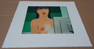 Johannes Hüppi - Vor dem Bildschirm II - Aquatinta Farbradierung 2003, signiert kopen? Bied vanaf 100!