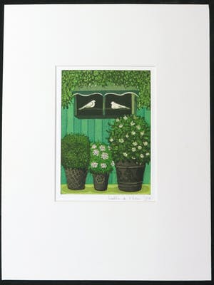 Laetitia de Haas - Lot van vijf kleurenetsen, Stillevens kopen? Bied vanaf 60!