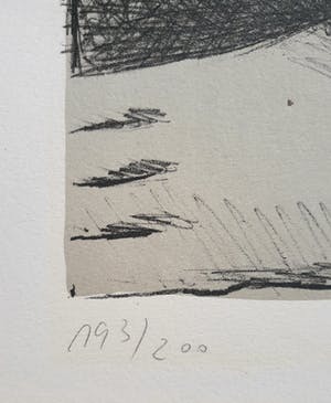 Horst Antes - Figur mit einer Wunde, litho kopen? Bied vanaf 250!