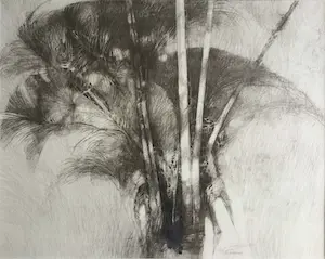 Ab Jongmans - Palm | grote litho - ingelijst kopen? Bied vanaf 39!