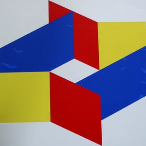 Bob Bonies - Abstractie compositie - Prent 190 - 1973 kopen? Bied vanaf 45!