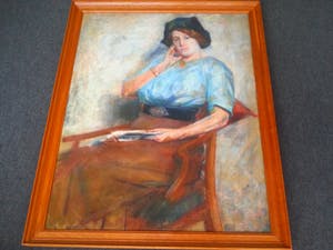 Piet van Wijngaerdt - Portret van een Dame - Gesigneerd kopen? Bied vanaf 100!