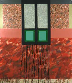 Christiaan Paul Damste - Olieverf, tempera en krijt op doek, Zonder titel - Ingelijst verkocht voor € 1!