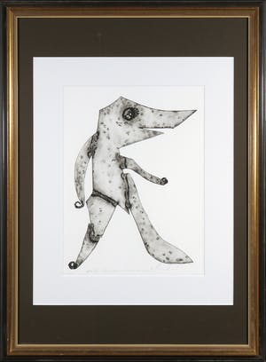 Reinhoud D'Haese - Aquatint metaaldruk, Combien d'épouses peut-avoir un persan - Ingelijst kopen? Bied vanaf 1!