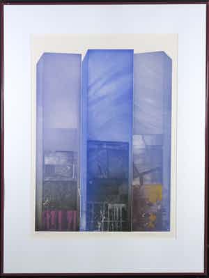 Martin Ware - Aquatint, Shaped Tuinlijck - Ingelijst verkocht voor € 35!