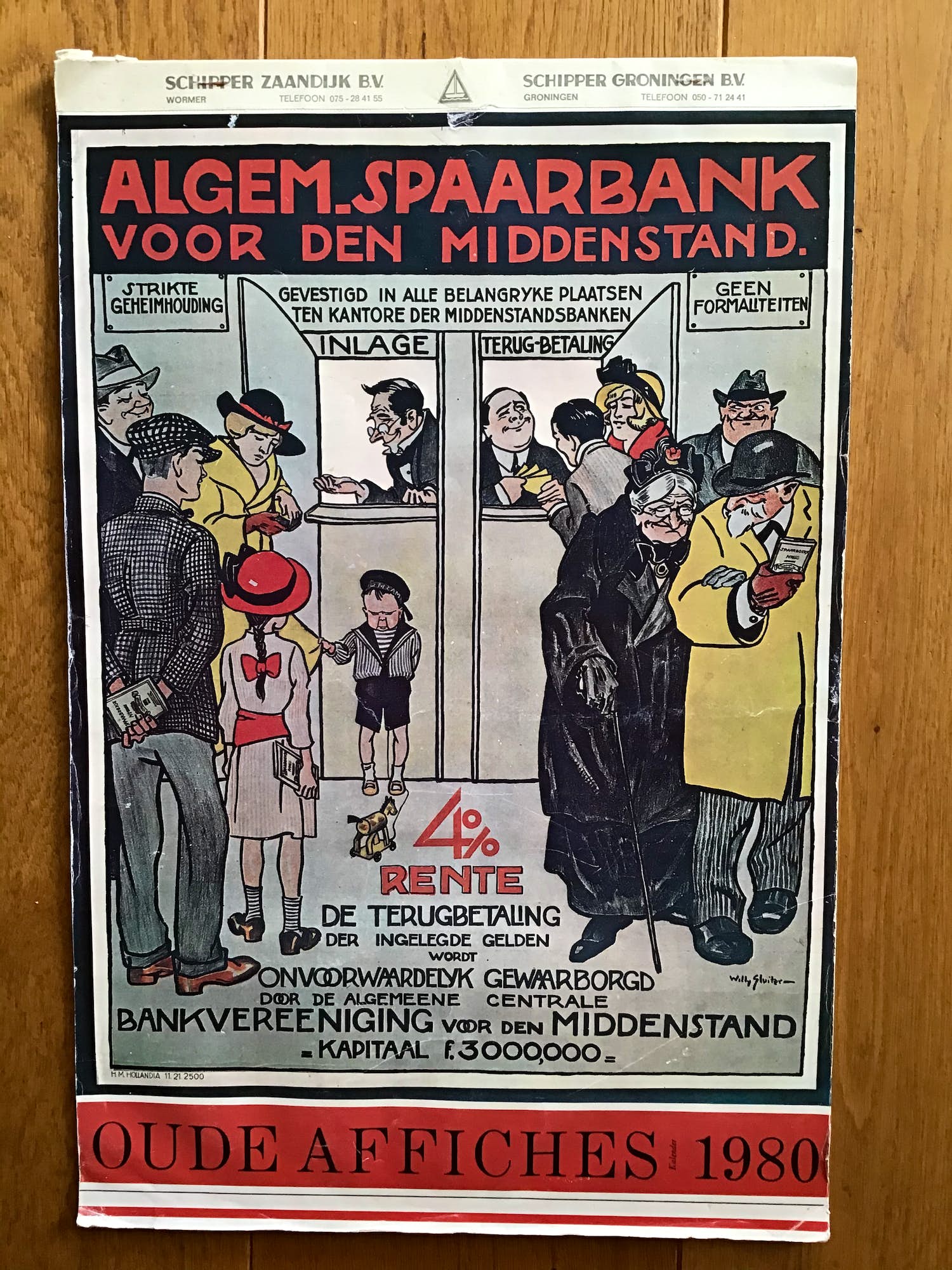 Willy Sluiter - ,Anton Pieck,Nico Baak e.a. Kalenders oude reclame affiches verkocht voor € 35!