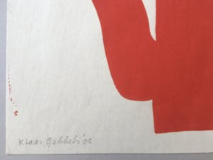 Klaas Gubbels - houtdruk 'Oranje kan met object ’ - 2005 - oplage 60 kopen? Bied vanaf 375!