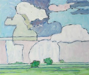 Paul Overhaus - Olieverf op doek, Bomen in polder - Ingelijst kopen? Bied vanaf 1!