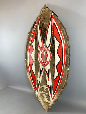 AcheterMasai - traditional Maassai shield - TANZANIA? Enchérissez de 45!