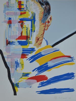 Roger Raveel - Zelfportret en een abstractie kopen? Bied vanaf 200!