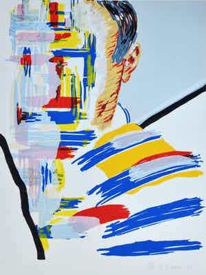 Roger Raveel - Zelfportret en een abstractie verkocht voor € 200!