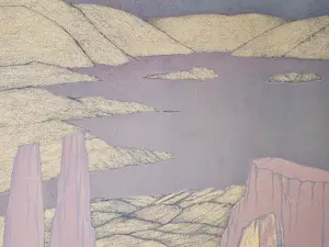 Fred Koot - Verstilde 6-kleurenlithografie Tibet landschap "Shamatha" potloodgesigneerd kopen? Bied vanaf 41!