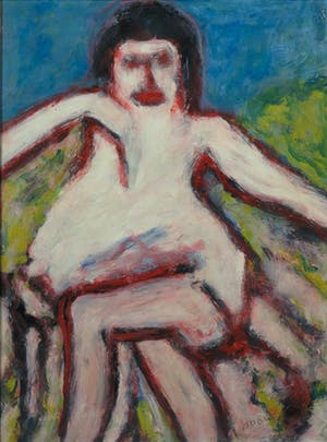 Pieter Haan - Acryl op doek en acryl op karton, Lot van twee figuren kopen? Bied vanaf 1!