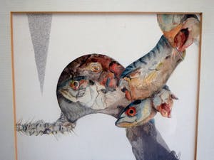 Anne-Brigitte Kwadijk - "vissen" in fraaie kunstvorm kopen? Bied vanaf 45!