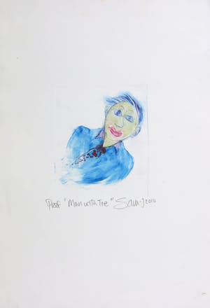 Niet of onleesbaar gesigneerd - Ets en aquatint, Man with tie kopen? Bied vanaf 1!