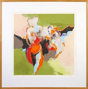 Peter Munnik - Zeefdruk, Zonder titel I (g) - Ingelijst verkocht voor € 40!