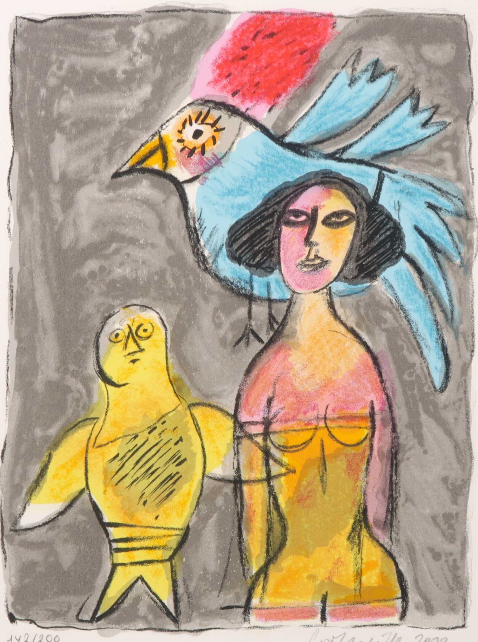 Corneille - Zeefdruk, La Chouette kopen? Bied vanaf 100!