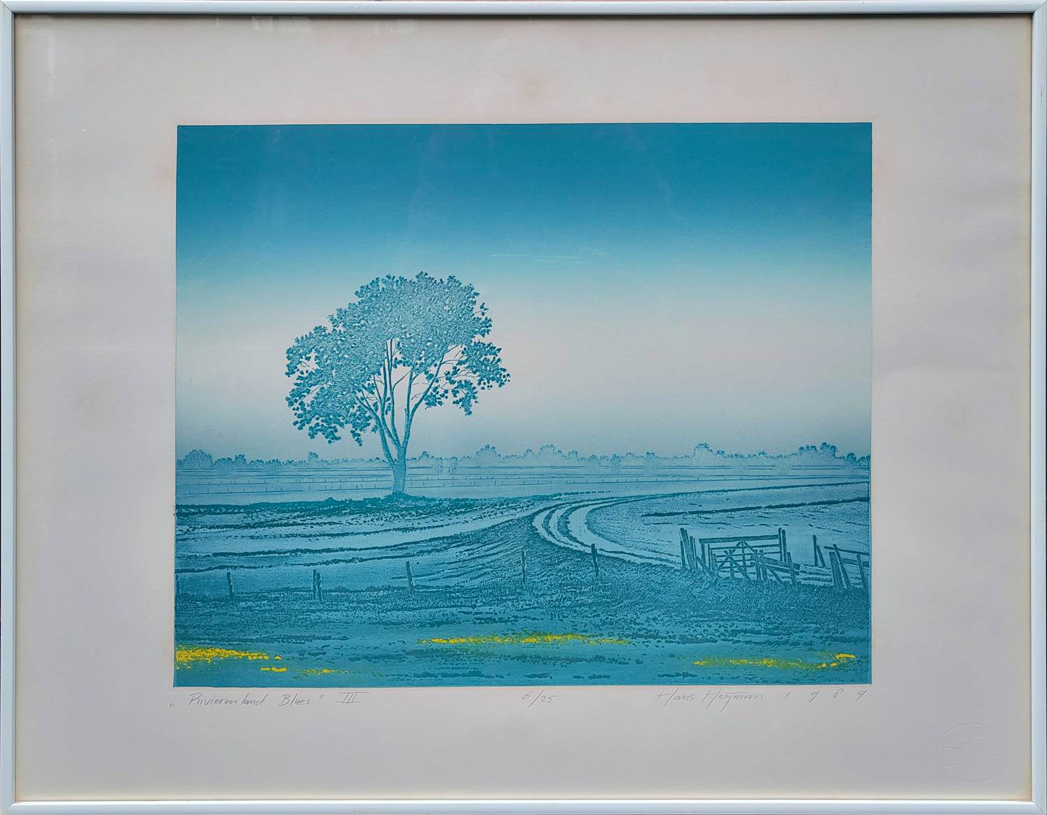 Hans Heijman - Rivierenland Blues III 6/25 - ingelijst - 26035 kopen? Bied vanaf 75!