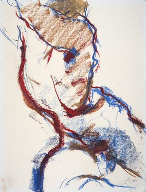 Franscz Witte - Krijttekening, Model kopen? Bied vanaf 1!