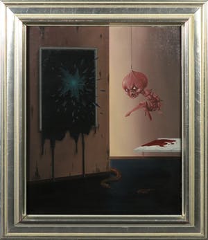 Hans Kanters - Olieverf op marouflé, Zonder titel - Ingelijst kopen? Bied vanaf 2900!