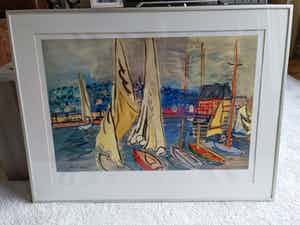 Raoul Dufy - Sailing-boats in Deauville verkocht voor € 50!