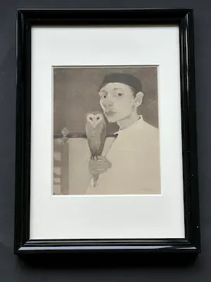 Jan Mankes - Heliogravure " Zelfportret met uil " kopen? Bied vanaf 135!