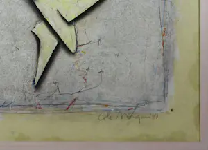 Cole Morgan - Gemengde technieken op board, Zonder titel - Ingelijst kopen? Bied vanaf 1000!