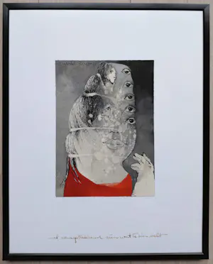 Ans Wortel - Al neusoptrekkend zien wat te zien valt, gouache (netjes ingelijst) kopen? Bied vanaf 225!