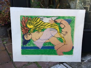 Corneille - C4767-8, Twee vrouwen met dieren, 1985 kopen? Bied vanaf 250!