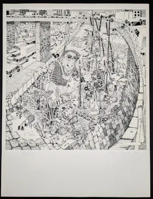 May Claerhout - compositie met figuren kopen? Bied vanaf 59!