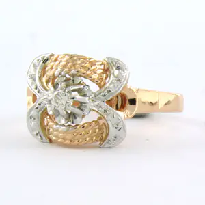 18k gouden ring met oud Amsterdams slijpvorm geslepen diamant 0.10ct kopen? Bied vanaf 235!