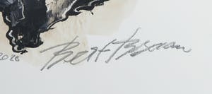 Bert Braam - Gemengde techniek op papier, Lot van twee abstracte composities kopen? Bied vanaf 1!