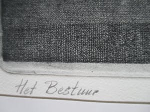 Niet of onleesbaar gesigneerd - Ets "Het bestuur" kopen? Bied vanaf 1!