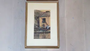 Gijsbert Hooyer - krijttekening/aquarel - handgesigneerd kopen? Bied vanaf 95!