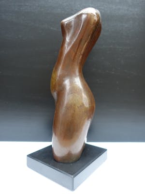 Brons (Onbekend) - Vrouwentorso in brons, mooi zwaar beeld. kopen? Bied vanaf 190!