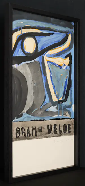Bram van Velde - Signiert - Ausdrucksstarke Farb-Lithografie – 1970 – Exclusiv Gerahmt kopen? Bied vanaf 590!