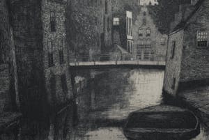 Johannes Graadt van Roggen - Stadsgezicht - ets, handgesigneerd kopen? Bied vanaf 40!