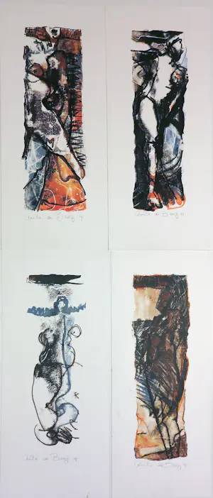 Anita de Baaij - Zeefrdruk en monotype, Lot van 7 zeefdrukken en 4 monotypes kaufen? Bieten Sie von 150!