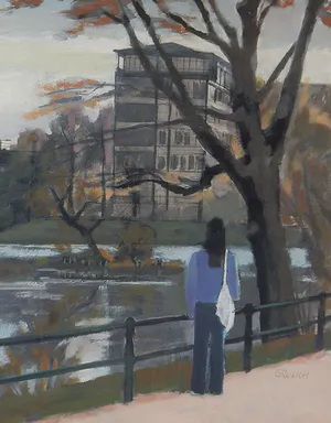 Georg Grulich - Am Schwanenspiegel in Düsseldorf, Ölgemälde, signiert 1980 kopen? Bied vanaf 390!