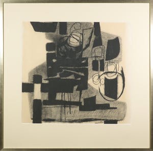 Theo Bitter - Houtskool, Compositie - Ingelijst kopen? Bied vanaf 100!
