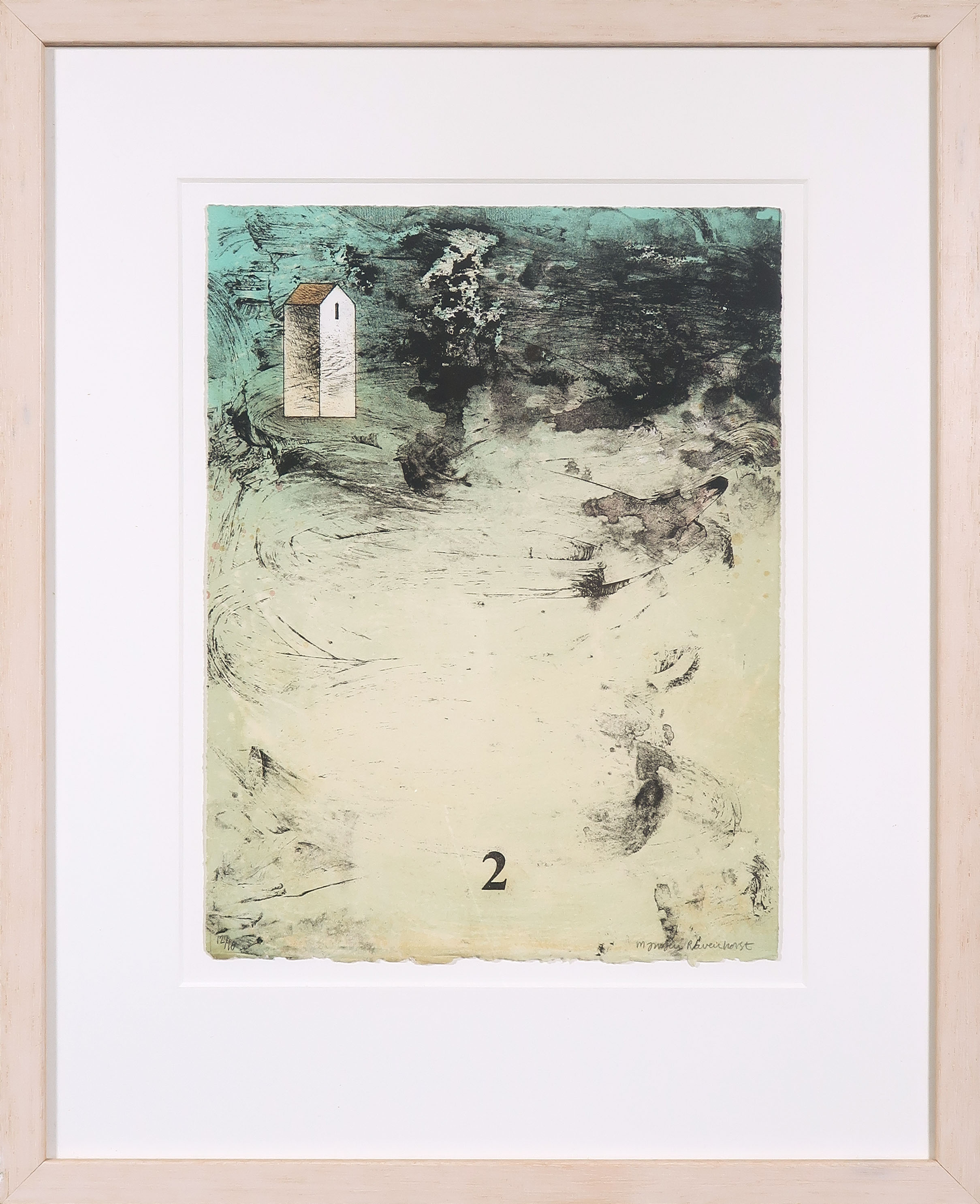 Jurjen Ravenhorst - Litho, Zonder titel II - Ingelijst verkocht voor € 35!