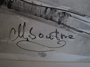 Michel Soutine - Frankrijk jaren 50 Grote Aquarel "Parijs- Rue Lalande st Denis" gesigneerd kopen? Bied vanaf 1!