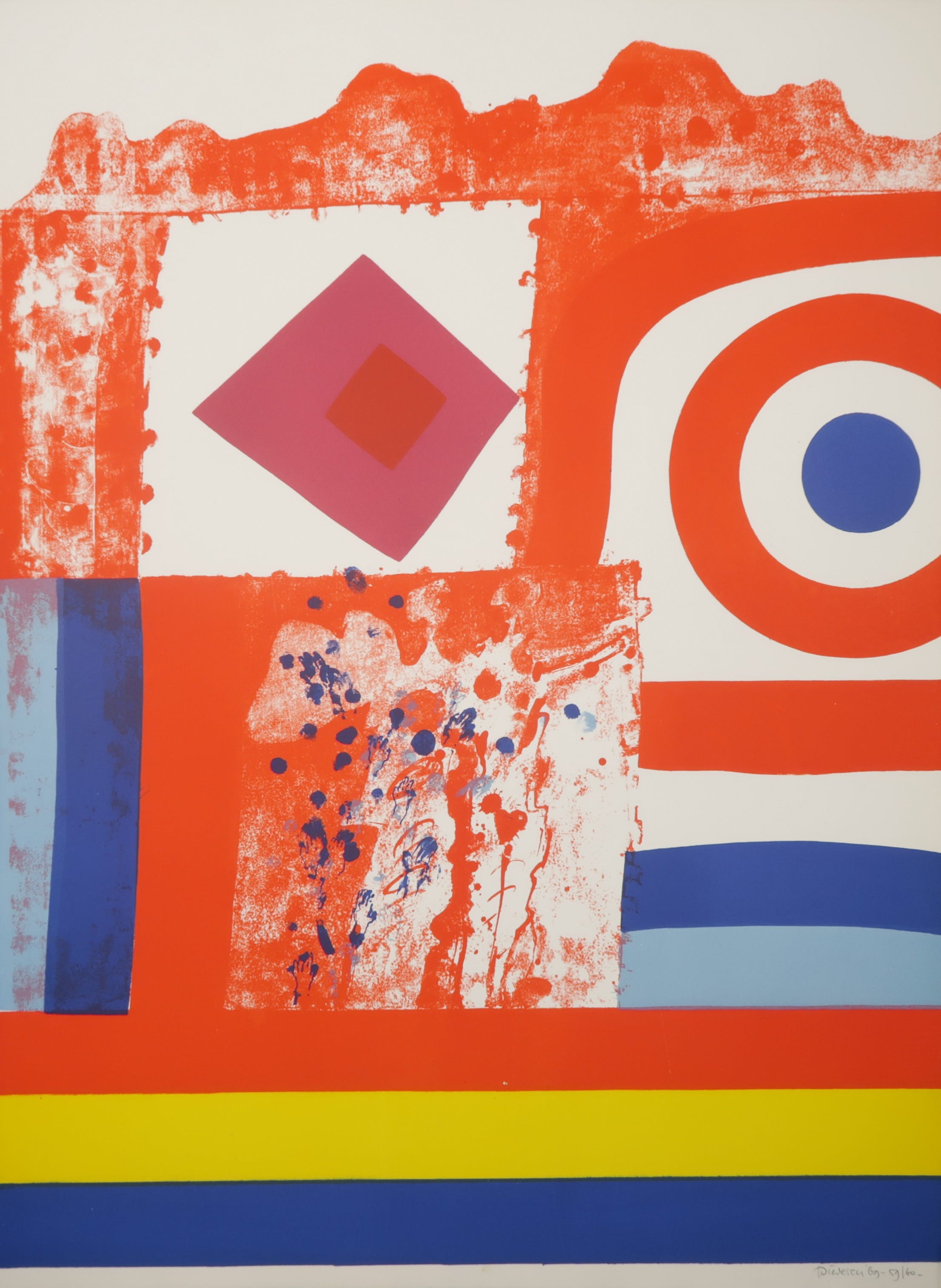 Jef Diederen - Litho, Zonder titel verkocht voor € 40!